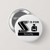 S is voor veiligheid ronde button 5,7 cm (Voorkant /achterkant)