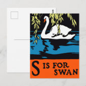 S is voor Zwanen Poster Briefkaart (Voorkant / Achterkant)