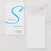 S Letter-alfabet Visitekaartje Blue Rippon (Voorkant / Achterkant)