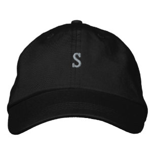 S Letter Monogram Logo Geborduurde Hoed Pet