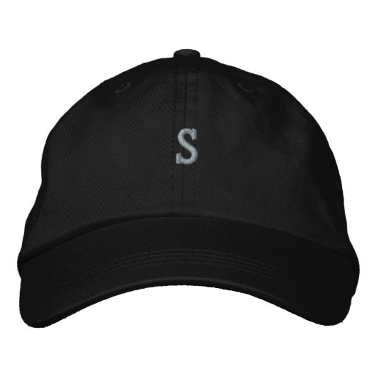 S Letter Monogram Logo Geborduurde Hoed Pet (Voorkant)