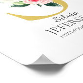 S Letter-monogram met Poster bloemen (Hoek)