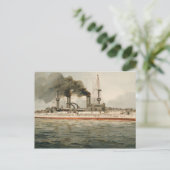 S.M. Grosse Kreuzer 'Furst Bismarck' (H.M. Great C Briefkaart (Staand voorkant)