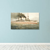 S.M. Grosse Kreuzer 'Furst Bismarck' (H.M. Great C Canvas Afdruk (Insitu (Houten vloer))