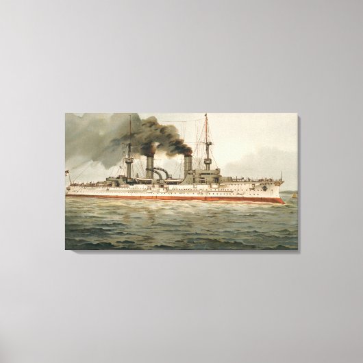S.M. Grosse Kreuzer 'Furst Bismarck' (H.M. Great C Canvas Afdruk (Voorkant)