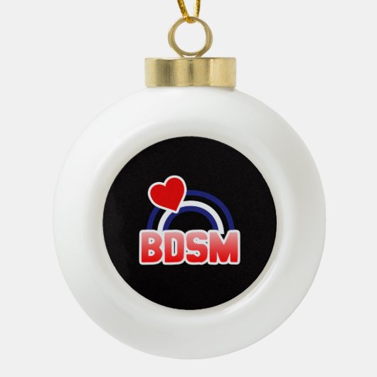 S / M Pride Keramische Bal Ornament (Voorkant)