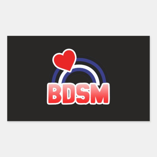 S / M Pride Rechthoekige Sticker (Voorkant)