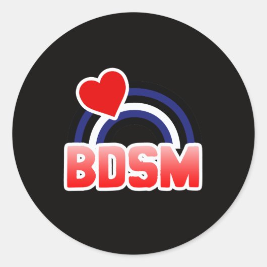 S / M Pride Ronde Sticker (Voorkant)