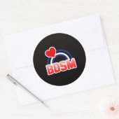 S / M Pride Ronde Sticker (Envelop)