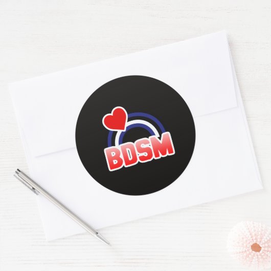 S / M Pride Ronde Sticker (Envelop)