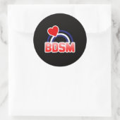 S / M Pride Ronde Sticker (Tas)