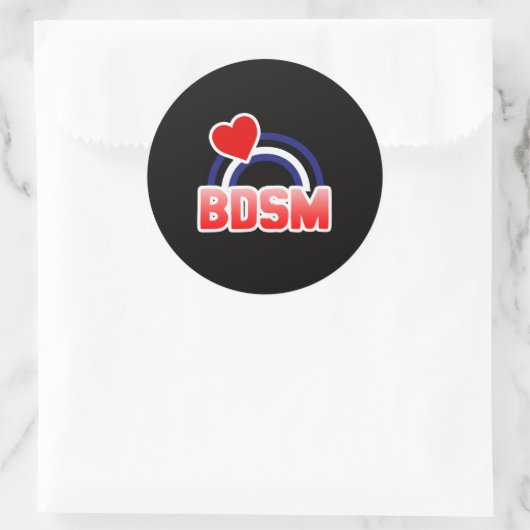 S / M Pride Ronde Sticker (Tas)