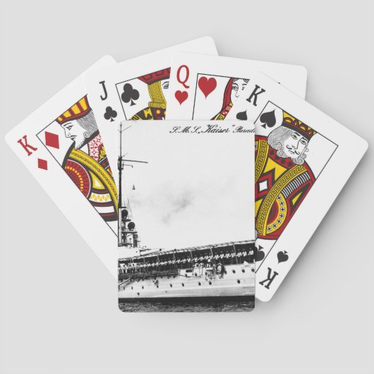 S.M.S. Kaiser Parade vor S.M. dem_War-Afbeelding Pokerkaarten (Achterkant)