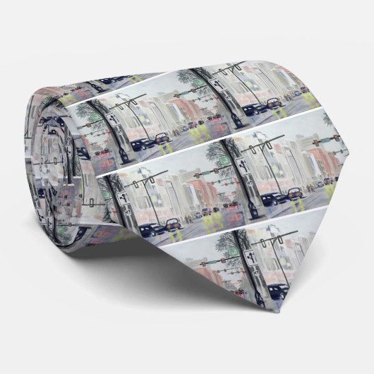 S Main St., Ann Arbor Michigan Stropdas (Opgerold)