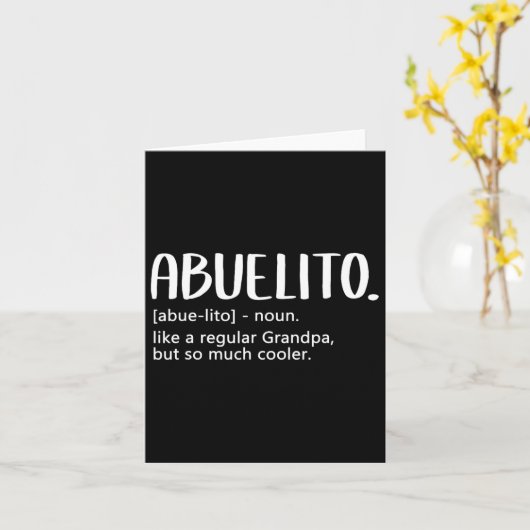 S Mannen Vaders Dag Regular Opa Abuelito Kaart (Gele Bloem)