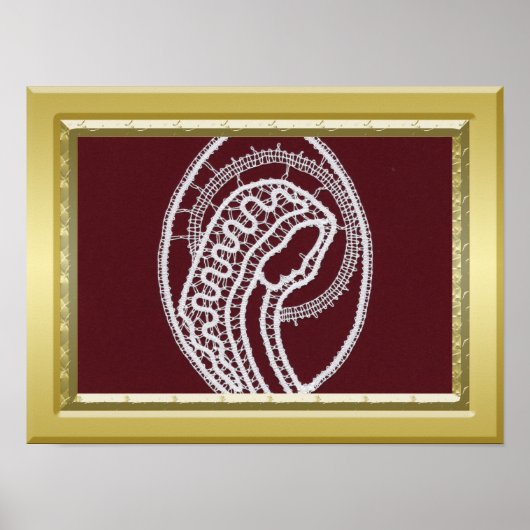 S. Mary Deluxe Gold border lijst aangepaste foto Poster (Voorkant)