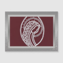 S. Mary Elegant Silver Border lijst, aangepaste fo