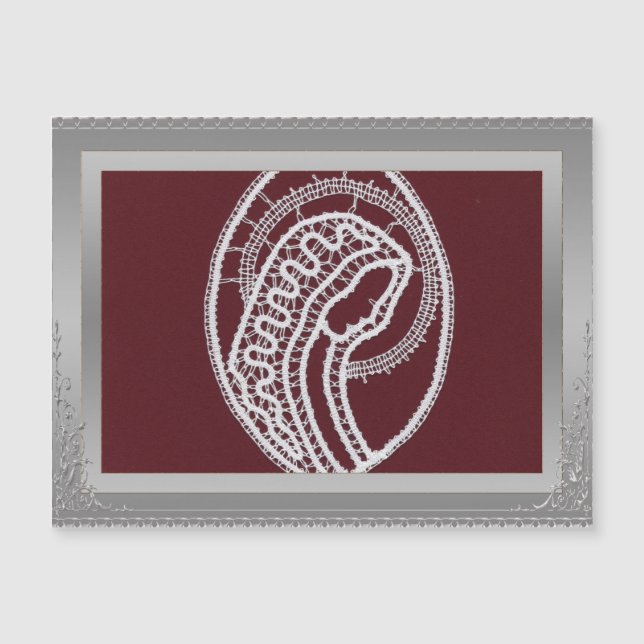 S. Mary Elegant Silver Border lijst, aangepaste fo (Voorkant)