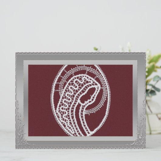 S. Mary Elegant Silver Border lijst, aangepaste fo (Staand voorkant)