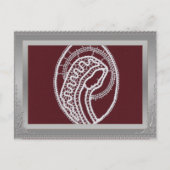 S. Mary Elegant Silver Border lijst, aangepaste fo Briefkaart (Voorkant)