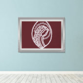 S. Mary Elegant Silver Border lijst, aangepaste fo Canvas Afdruk (Insitu (Houten vloer))