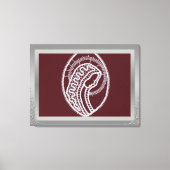 S. Mary Elegant Silver Border lijst, aangepaste fo Canvas Afdruk (Voorkant)