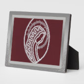 S. Mary Elegant Silver Border lijst, aangepaste fo Fotoplaat (Zijkant)