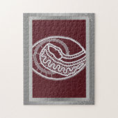 S. Mary Elegant Silver Border lijst, aangepaste fo Legpuzzel (Verticaal)