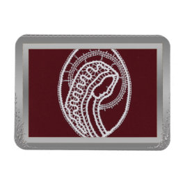 S. Mary Elegant Silver Border lijst, aangepaste fo Magneet