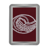 S. Mary Elegant Silver Border lijst, aangepaste fo Magneet (Verticaal)