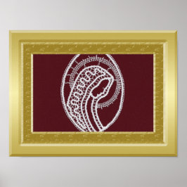 S. Mary Opulent Gold border lijst aangepaste foto Poster