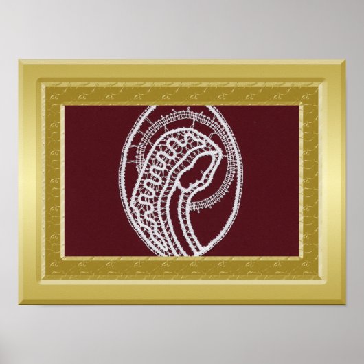 S. Mary Opulent Gold border lijst aangepaste foto Poster (Voorkant)