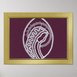 S.MaryElegant fijn goud grens lijst aangepaste fot Poster