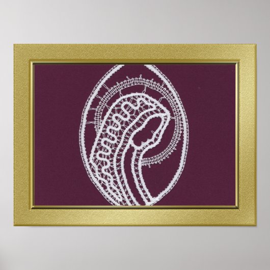 S.MaryElegant fijn goud grens lijst aangepaste fot Poster (Voorkant)