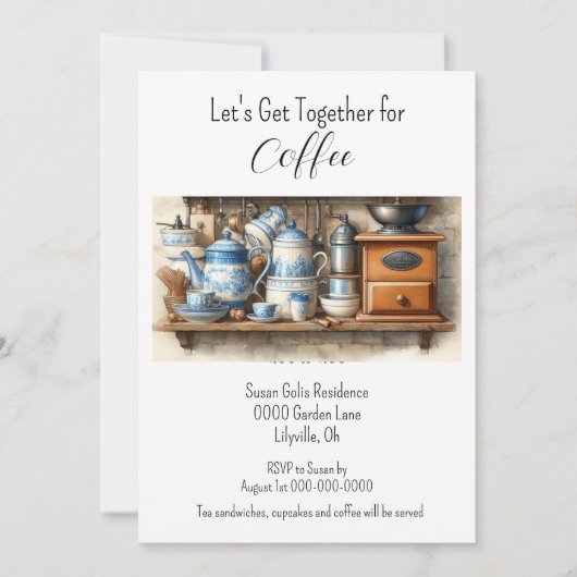 's Middags koffie samen Kaart (Voorkant)