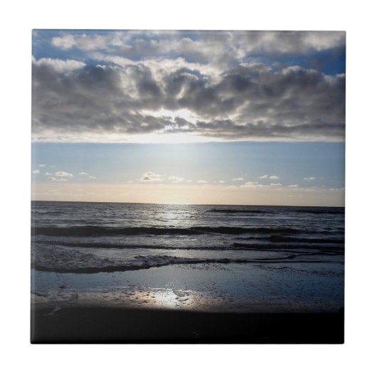 's middags op de strand tegeltje (Voorkant)