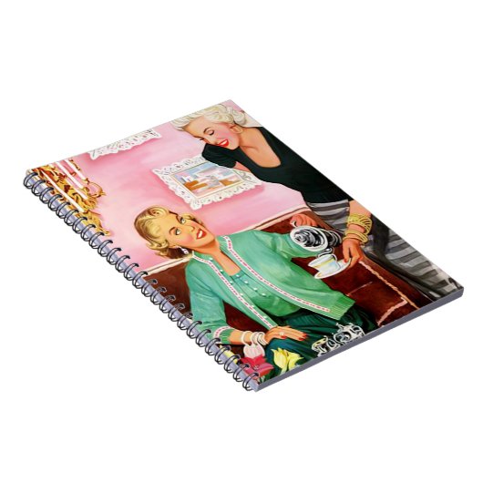 's middags Tea Mid Century Modern Art medium Notitieboek (Rechterzijde)