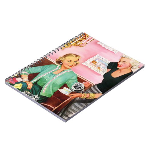 's middags Tea Mid Century Modern Art medium Notitieboek (Linkerzijde)