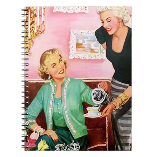 's middags Tea Mid Century Modern Art medium Notitieboek (Voorkant)