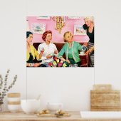 's middags Tea Mid Century Modern Art medium Poster (Keuken)