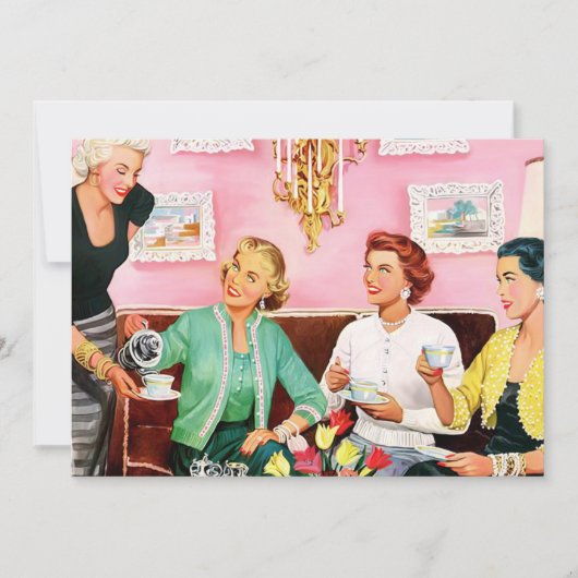 's middags Tea van 1950 Aankondiging (Voorkant)