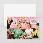 's middags Tea van 1950 Bedankkaart (Voorkant / Achterkant)