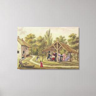 's middags thee bij een tavern uit het tijdschrift canvas afdruk