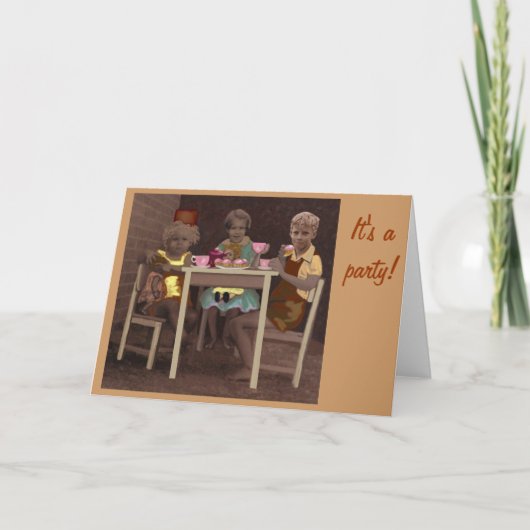 's middags thee, het is een feestje! kaart (Voorkant)