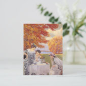 's middags thee in het park briefkaart (Staand voorkant)