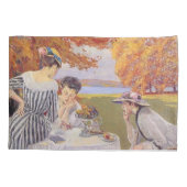 's middags thee in het park kussensloop (Achterkant)