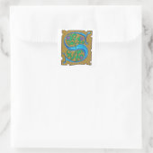 S - MINIATURE VIERKANTE STICKER (Tas)
