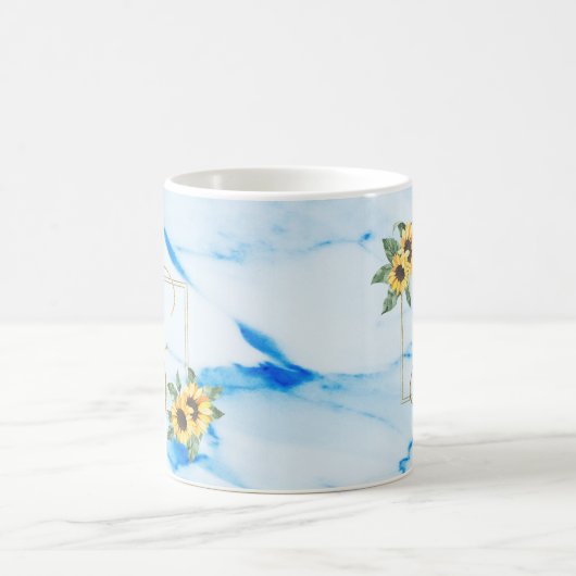 S | Mok goudmonogram zonnebloem (Center)