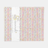 S monogram aangepaste naam betekent Savannah Fleece Deken (Voorkant (Horizontaal))
