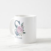 S Monogram Floral Aangepast Koffiemok (Voorkant links)